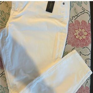 The Limited White Capris Pants